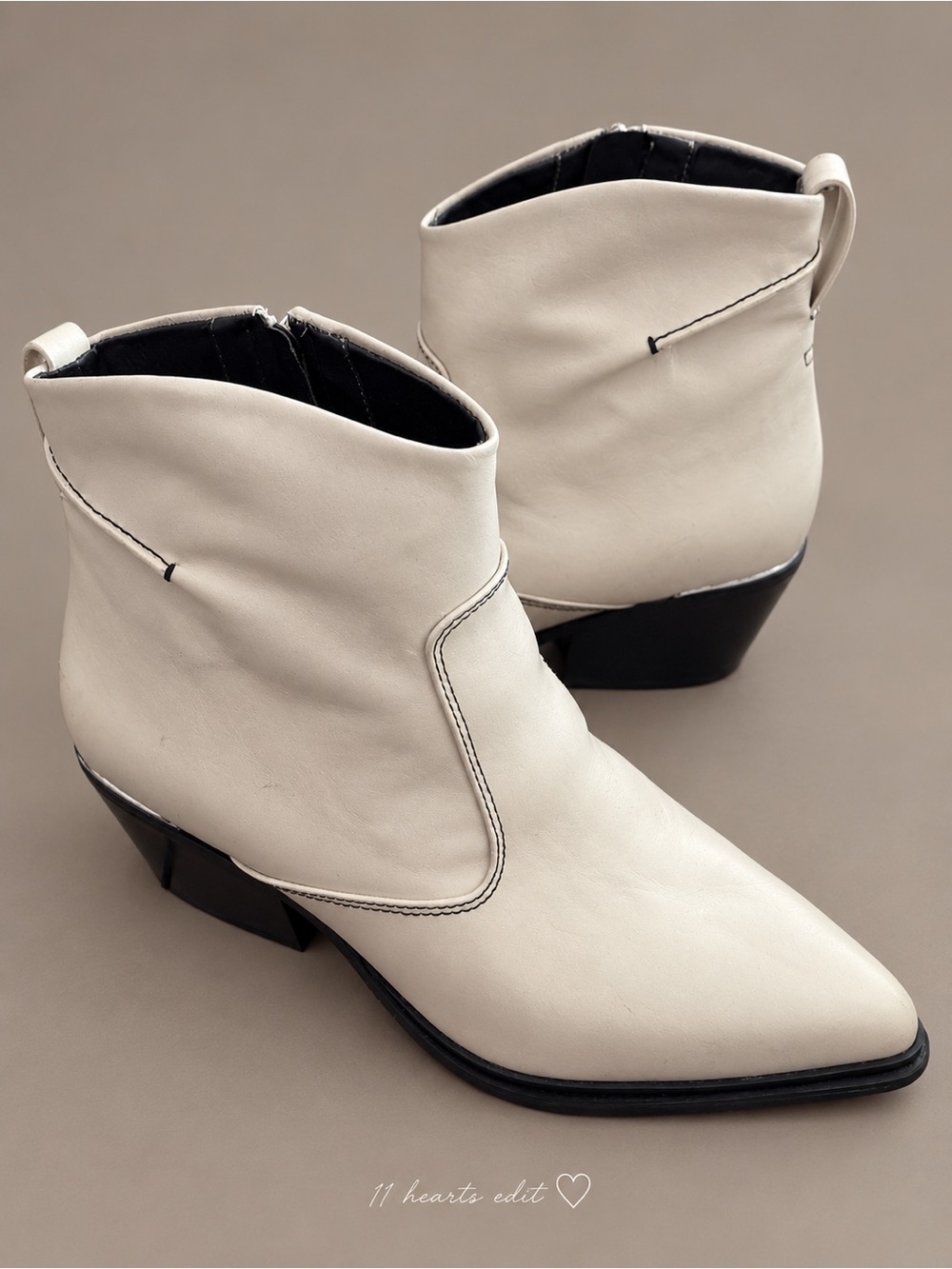 SARTO Franco Sarto Blake White Leather Ankle Boots 8.5M NWT